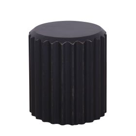 Afterglow Terrafab Material Outdoor Round Side Table, Natural Decorative Garden Stools, Unique End Table for Living Room Bedroom Patio Home Decor